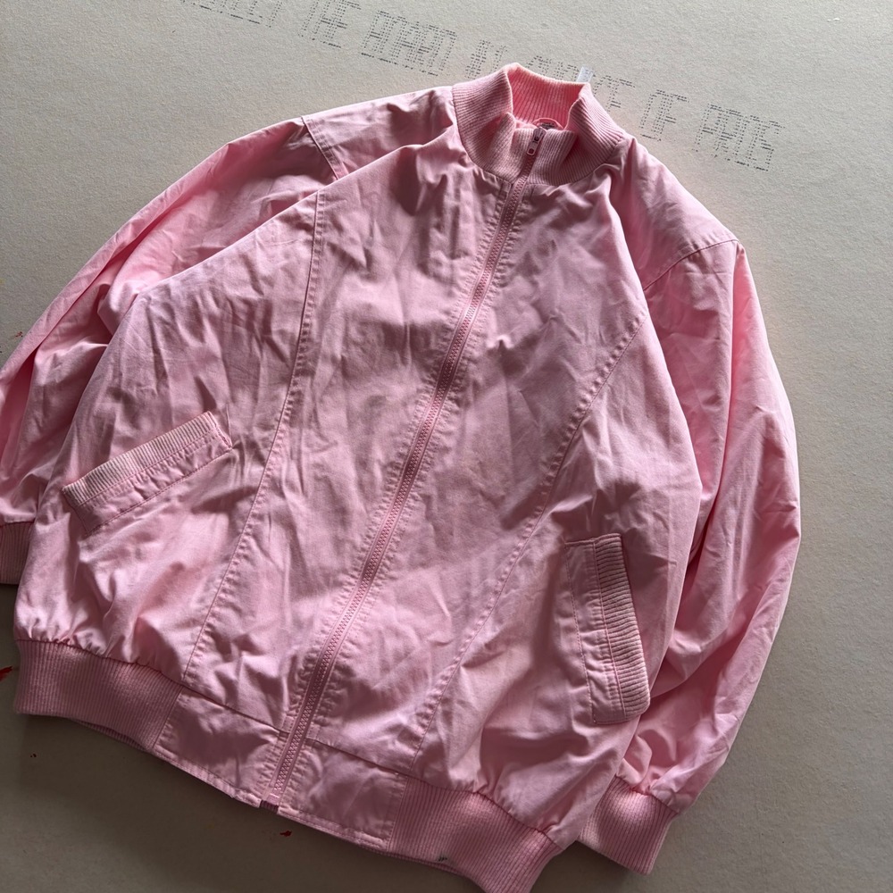 Vintage Country Concepts Pink Bomber Jacket Y2K Sportswear Large